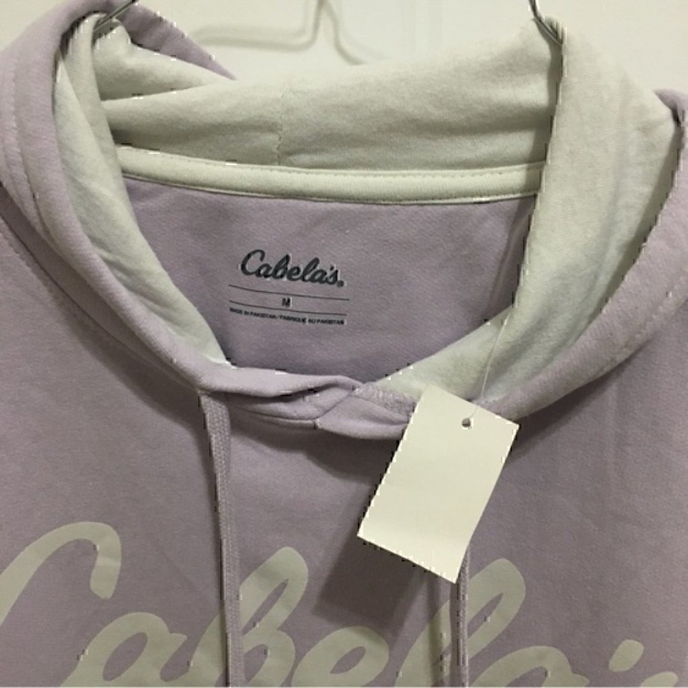 Cabelas woman’s size medium hoodie sweatshirt lilac - Picture 10 of 10